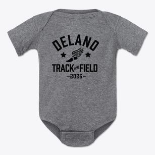 Delano Child Parent Center & Elementary Track and Field Baby Onesie