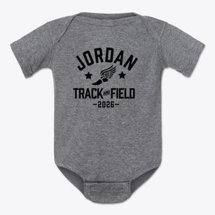 Jordan Catholic Schools Track and Field Baby Onesie