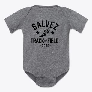 Galvez Primary School Track and Field Baby Onesie