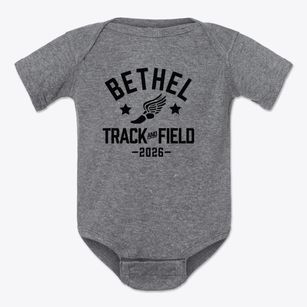 Bethel Christian School Track and Field Baby Onesie