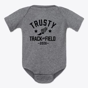Trusty Elementary School Track and Field Baby Onesie
