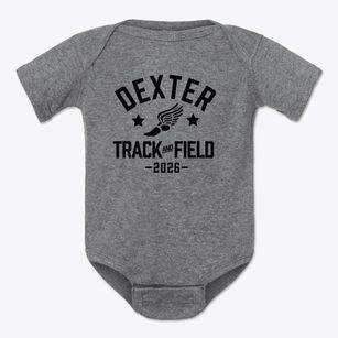 Dexter Christian Academy Track and Field Baby Onesie