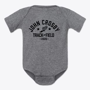 John Crosby Elementary School Track and Field Baby Onesie