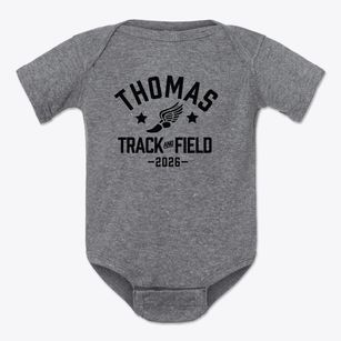 Thomas Christian Academy Track and Field Baby Onesie