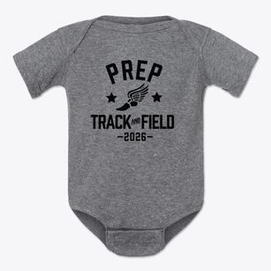 High School Prep School Track and Field Baby Onesie