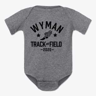 Wyman Elementary School Track and Field Baby Onesie