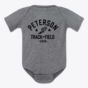 Peterson Middle School Track and Field Baby Onesie