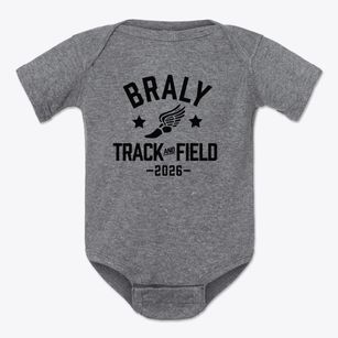 Braly Elementary School Track and Field Baby Onesie