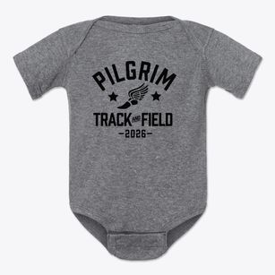 Pilgrim Christian Academy Track and Field Baby Onesie