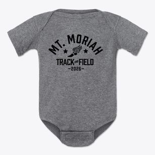 Mt. Moriah Christian Academy Track and Field Baby Onesie
