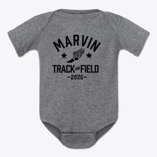 Marvin Elementary School Track and Field Baby Onesie