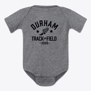 Durham Academy Track and Field Baby Onesie