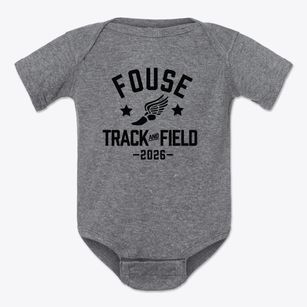 Fouse Elementary School Track and Field Baby Onesie