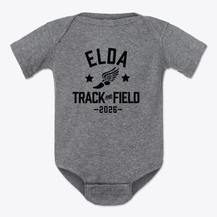 Elda Elementary School Track and Field Baby Onesie