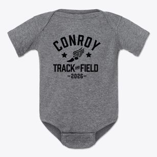 Conroy Educational Center Track and Field Baby Onesie
