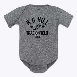 H G Hill Middle School Track and Field Baby Onesie