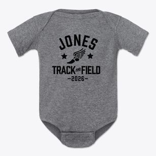 Jones Elementary School Track and Field Baby Onesie