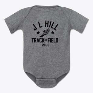 J L Hill Elementary School Track and Field Baby Onesie