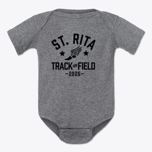 Saint Rita School Track and Field Baby Onesie