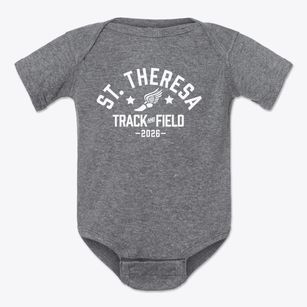 Saint Theresa Academy Track and Field Baby Onesie