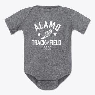 Alamo Elementary School Track and Field Baby Onesie