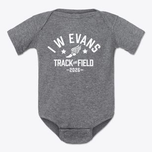 I W Evans Intermediate School Track and Field Baby Onesie