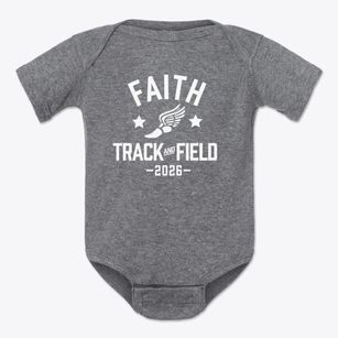Faith Christian Academy Track and Field Baby Onesie
