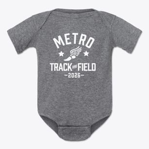 Metropolitan Arts & Technology High School Track and Field Baby Onesie