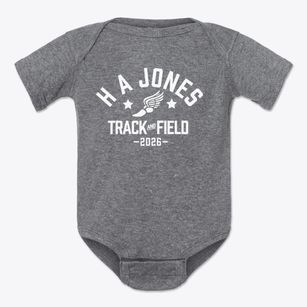 H A Jones Elementary School Track and Field Baby Onesie