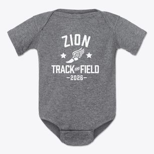 Zion Lutheran School Track and Field Baby Onesie
