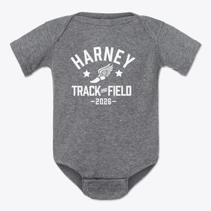 Harney Elementary School Track and Field Baby Onesie