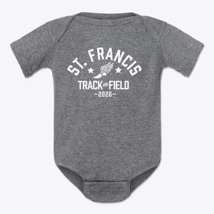 St Francis De Sales Track and Field Baby Onesie