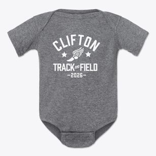 Clifton Elementary School 13 Track and Field Baby Onesie