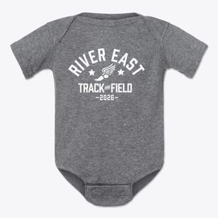 River East Elementary School Track and Field Baby Onesie