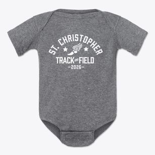 Saint Christopher School Track and Field Baby Onesie