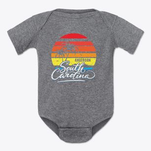 Anderson South Carolina Palm Tree Sunset Baby Onesie