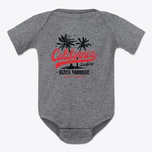  California Surf Beach Paradise Baby Onesie