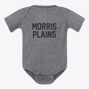 Morris Plains New Jersey Classic Block Baby Onesie