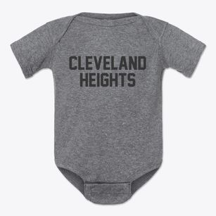 Cleveland Heights Ohio Classic Block Baby Onesie