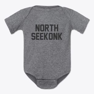 North Seekonk Massachusetts Classic Block Baby Onesie
