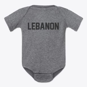 Lebanon Wisconsin Classic Block Baby Onesie