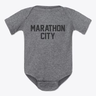 Marathon City Wisconsin Classic Block Baby Onesie