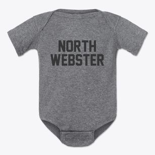 North Webster Indiana Classic Block Baby Onesie