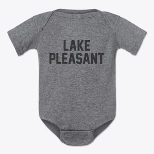 Lake Pleasant New York Classic Block Baby Onesie