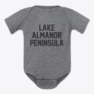 Lake Almanor Peninsula California Classic Block Baby Onesie