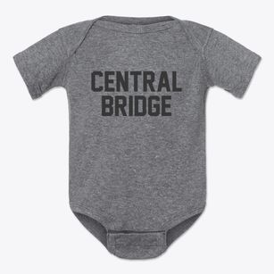 Central Bridge New York Classic Block Baby Onesie