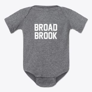 Broad Brook Connecticut Classic Block Baby Onesie