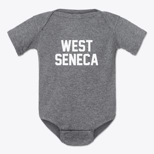 West Seneca New York Classic Block Baby Onesie