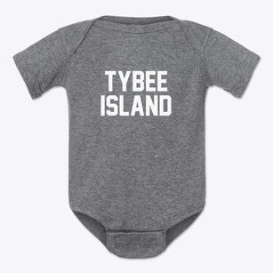 Tybee Island Georgia Classic Block Baby Onesie