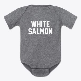 White Salmon Washington Classic Block Baby Onesie